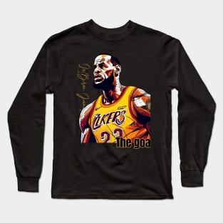 Lebron James goat Victor illustration artwork Long Sleeve T-Shirt